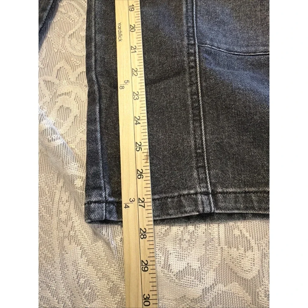 Slouchy Skater Cargo Y2K Grunge Baggy Whimsigoth Black Acid Wash W30/L27.5 SZ 11